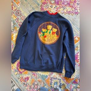 Christmas  Sweater Wool S M Vintage Oversized Grandma granola indie Ugly bears